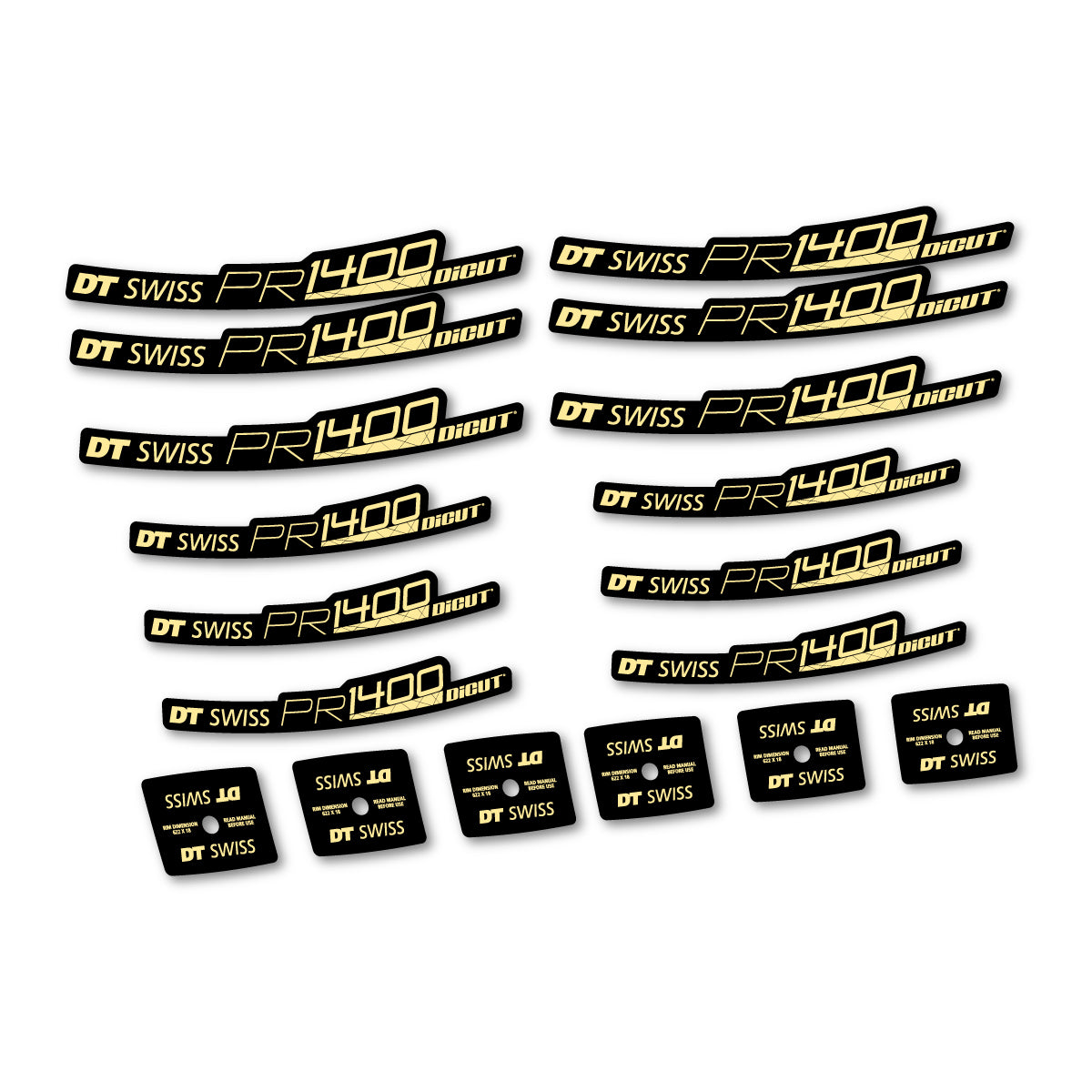 Vinyl Decals for DT Swiss PR 1400 21 2018-2026 Road Wheel 21mm - Cream