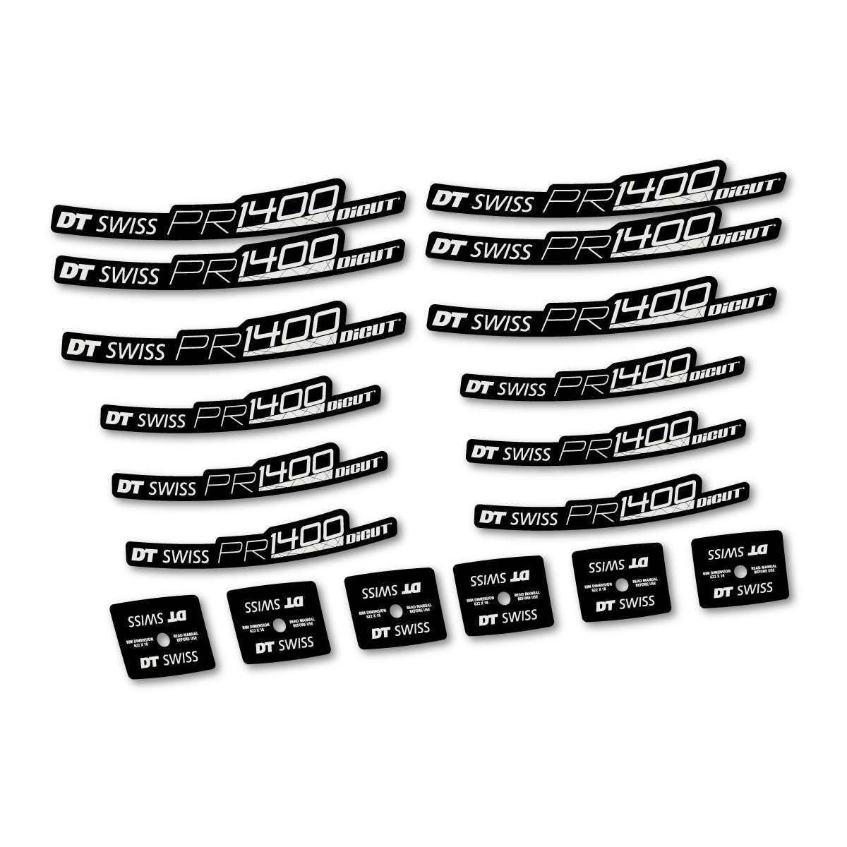 Vinyl Decals for DT Swiss PR 1400 21 2018-2026 Road Wheel 21mm - Pearl Grey