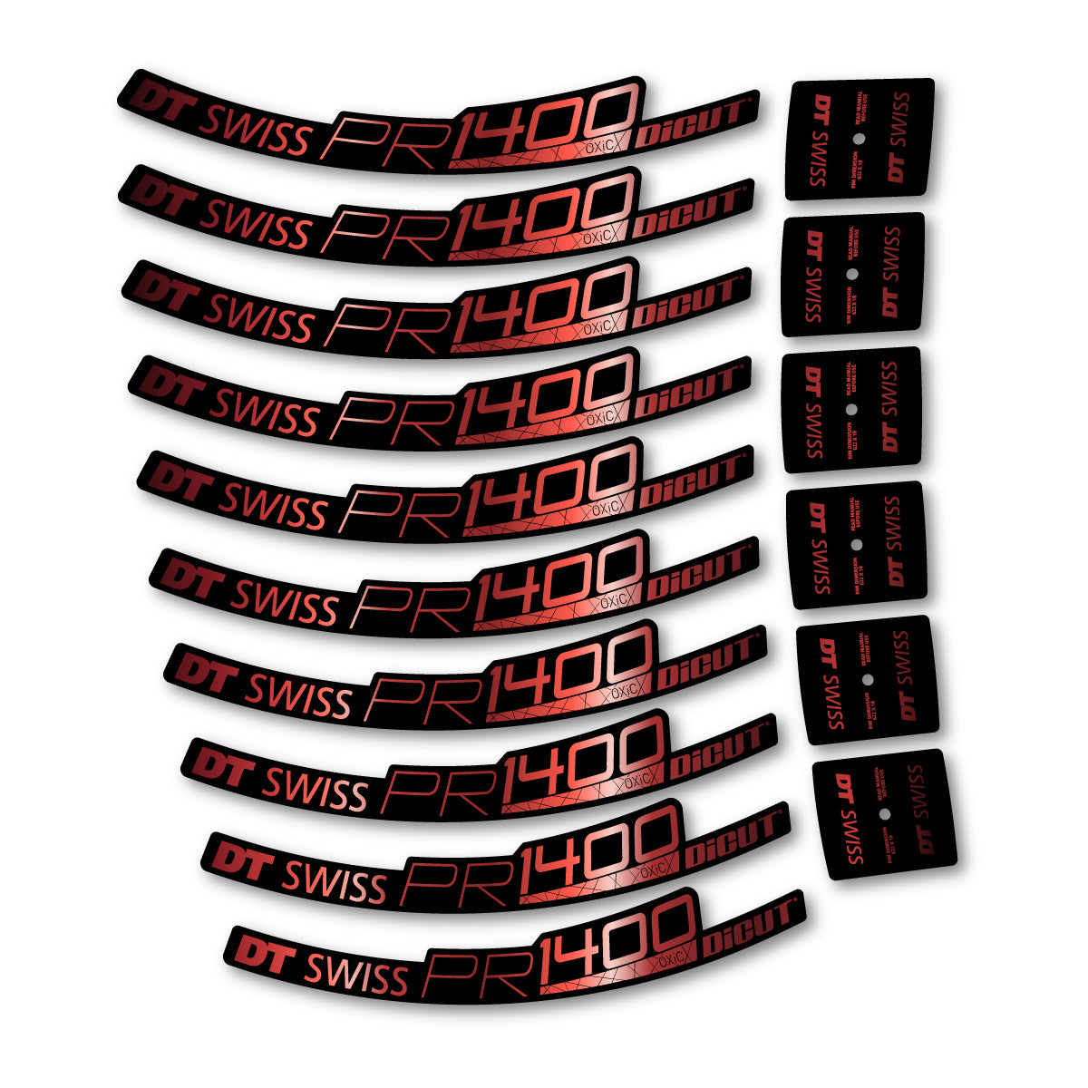 Vinyl Decals for DT Swiss PR 1400 32 2018-2026 Road Wheel 32mm - Copper
