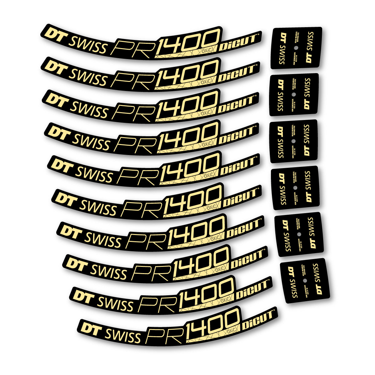 Vinyl Decals for DT Swiss PR 1400 32 2018-2026 Road Wheel 32mm - Cream