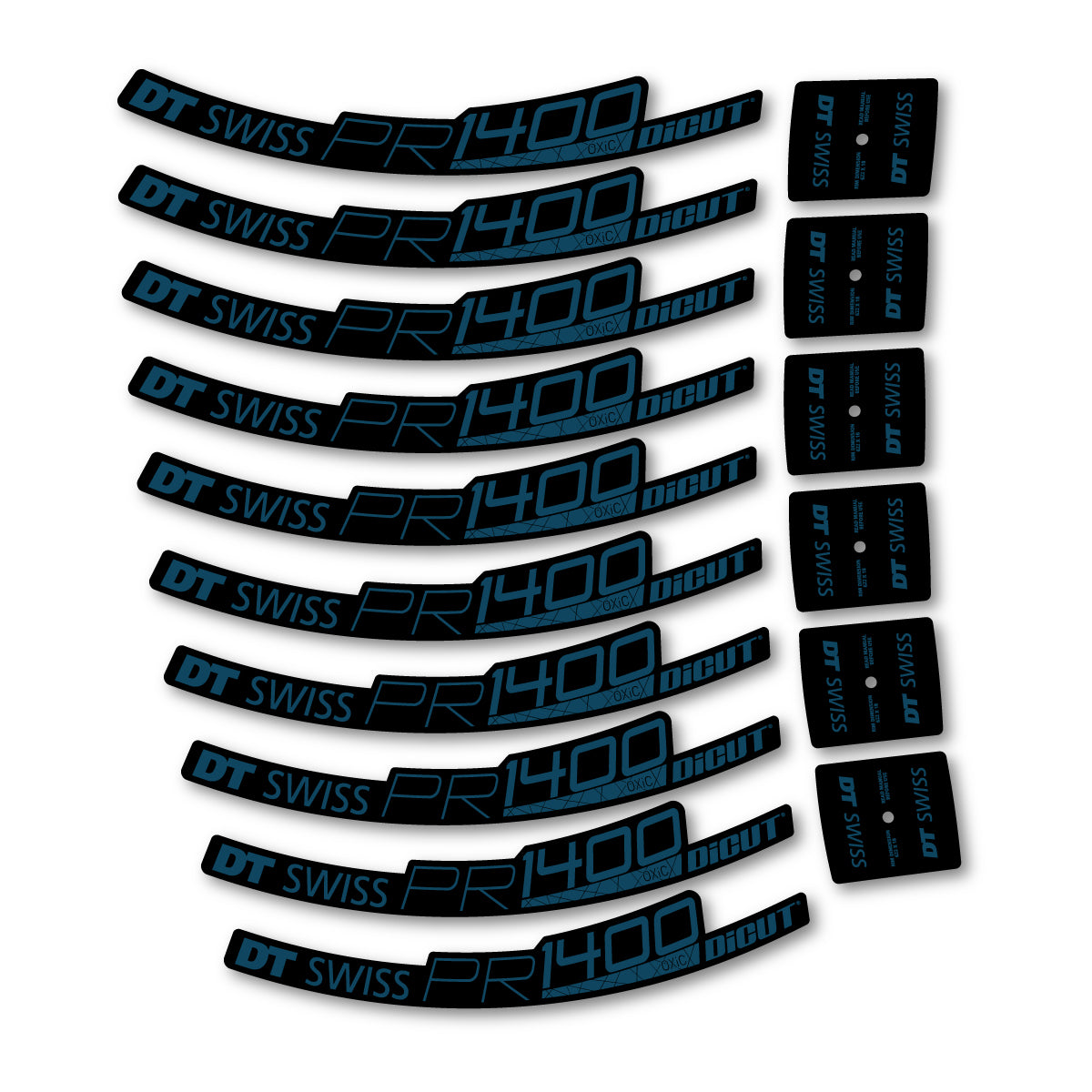 Vinyl Decals for DT Swiss PR 1400 32 2018-2026 Road Wheel 32mm - Dark Lake