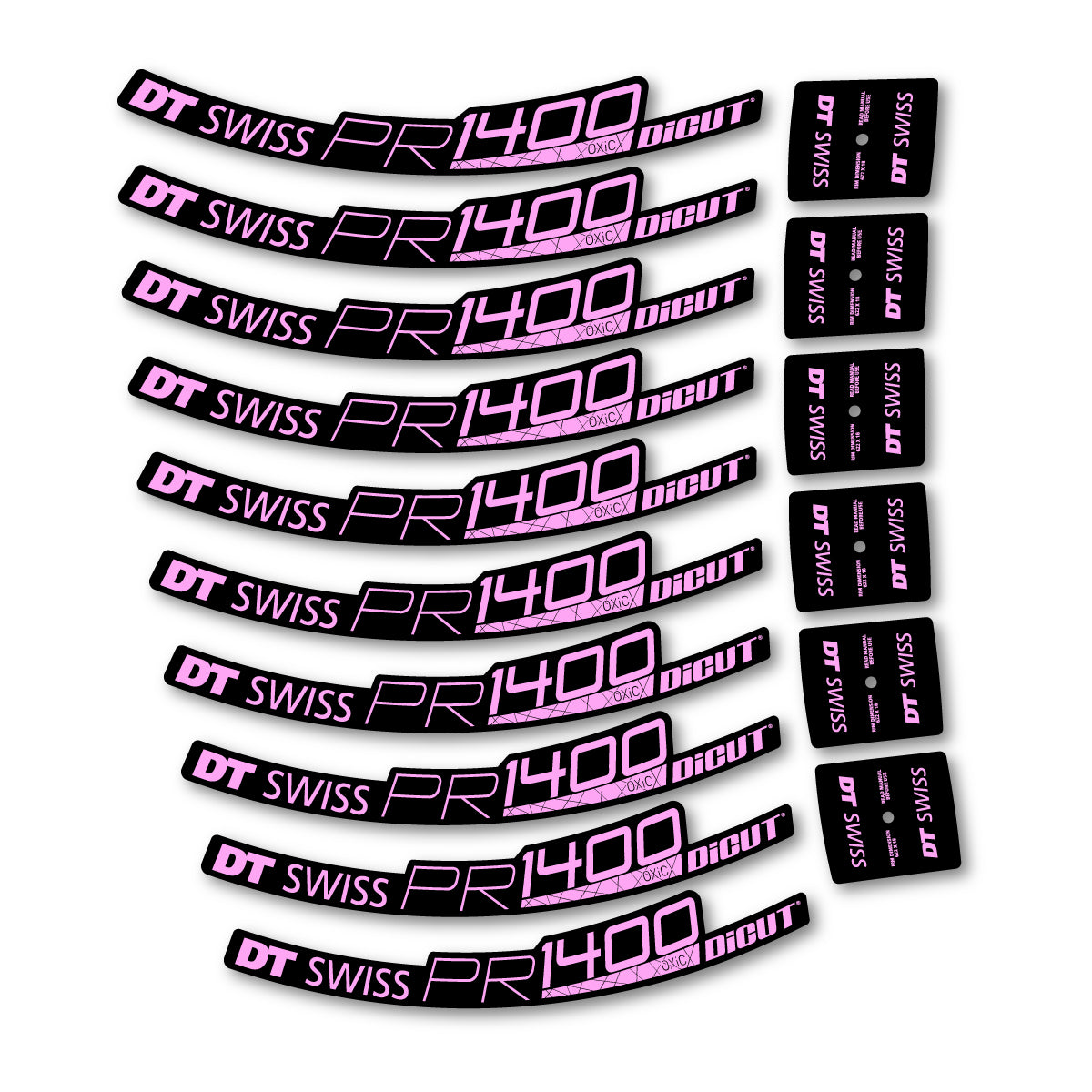 Vinyl Decals for DT Swiss PR 1400 32 2018-2026 Road Wheel 32mm - Light Lilac