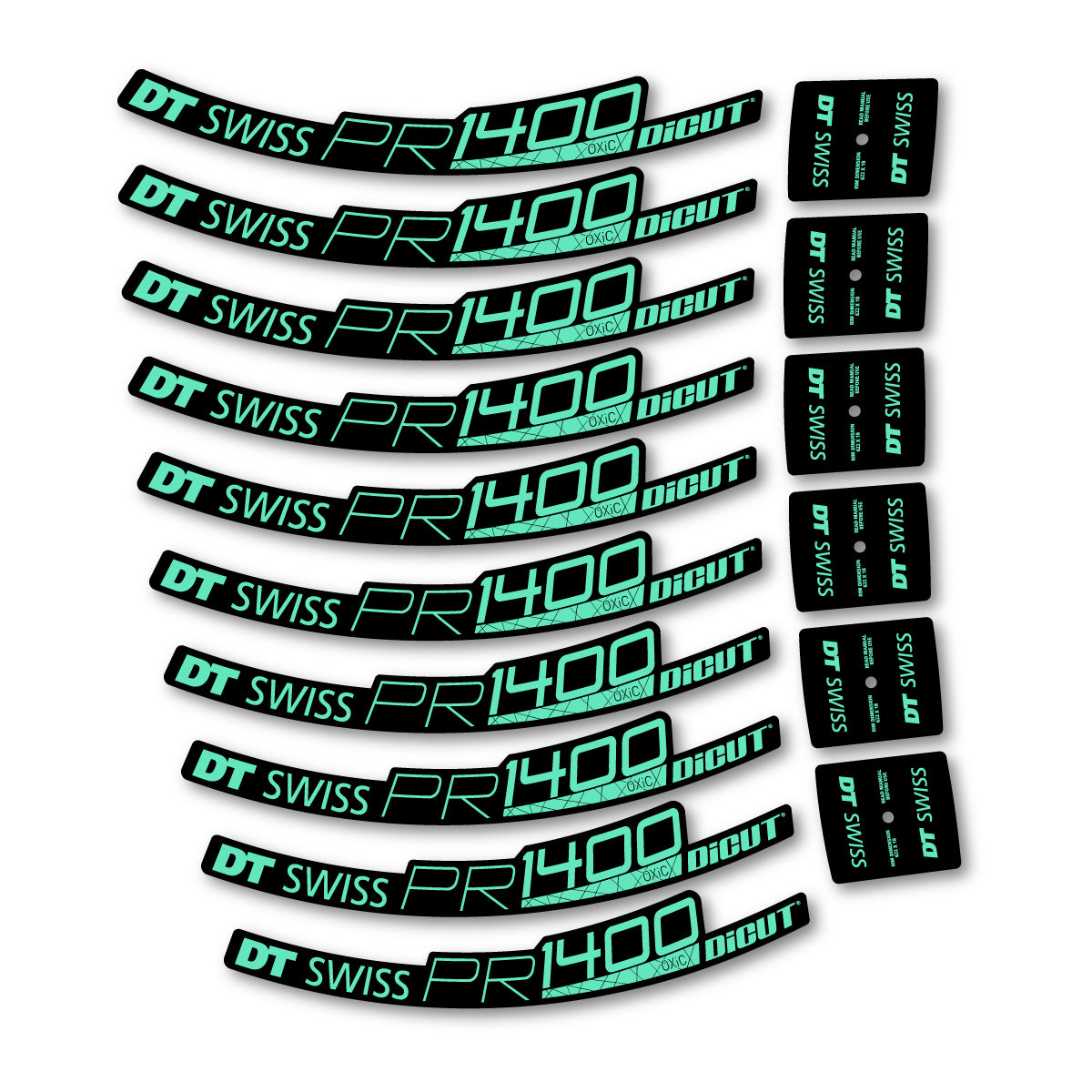 Vinyl Decals for DT Swiss PR 1400 32 2018-2026 Road Wheel 32mm - Mint