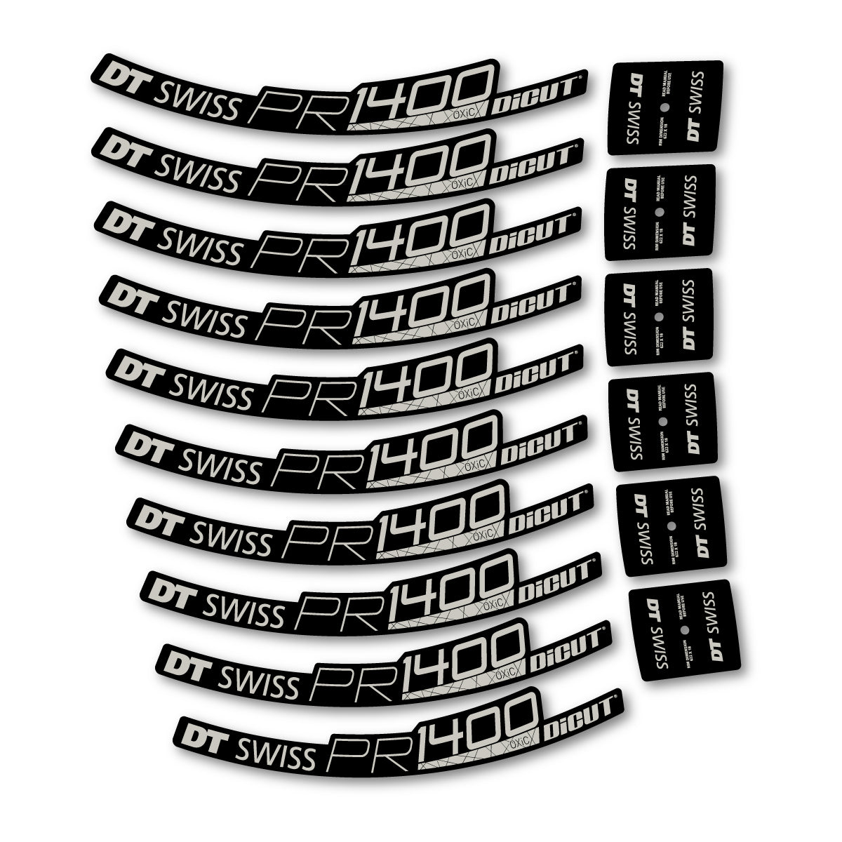 Vinyl Decals for DT Swiss PR 1400 32 2018-2026 Road Wheel 32mm - Light Grey