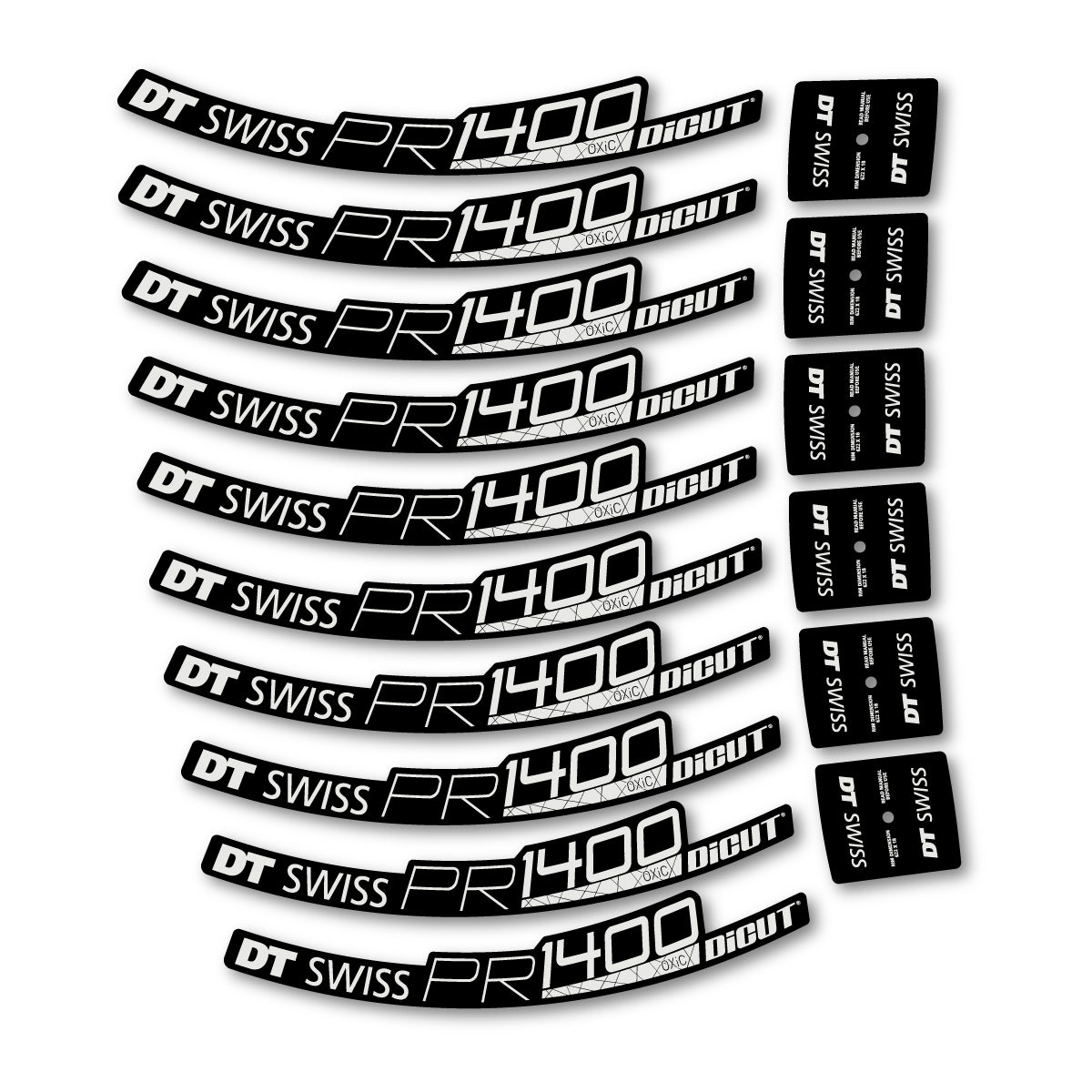 Vinyl Decals for DT Swiss PR 1400 32 2018-2026 Road Wheel 32mm - Pearl Grey