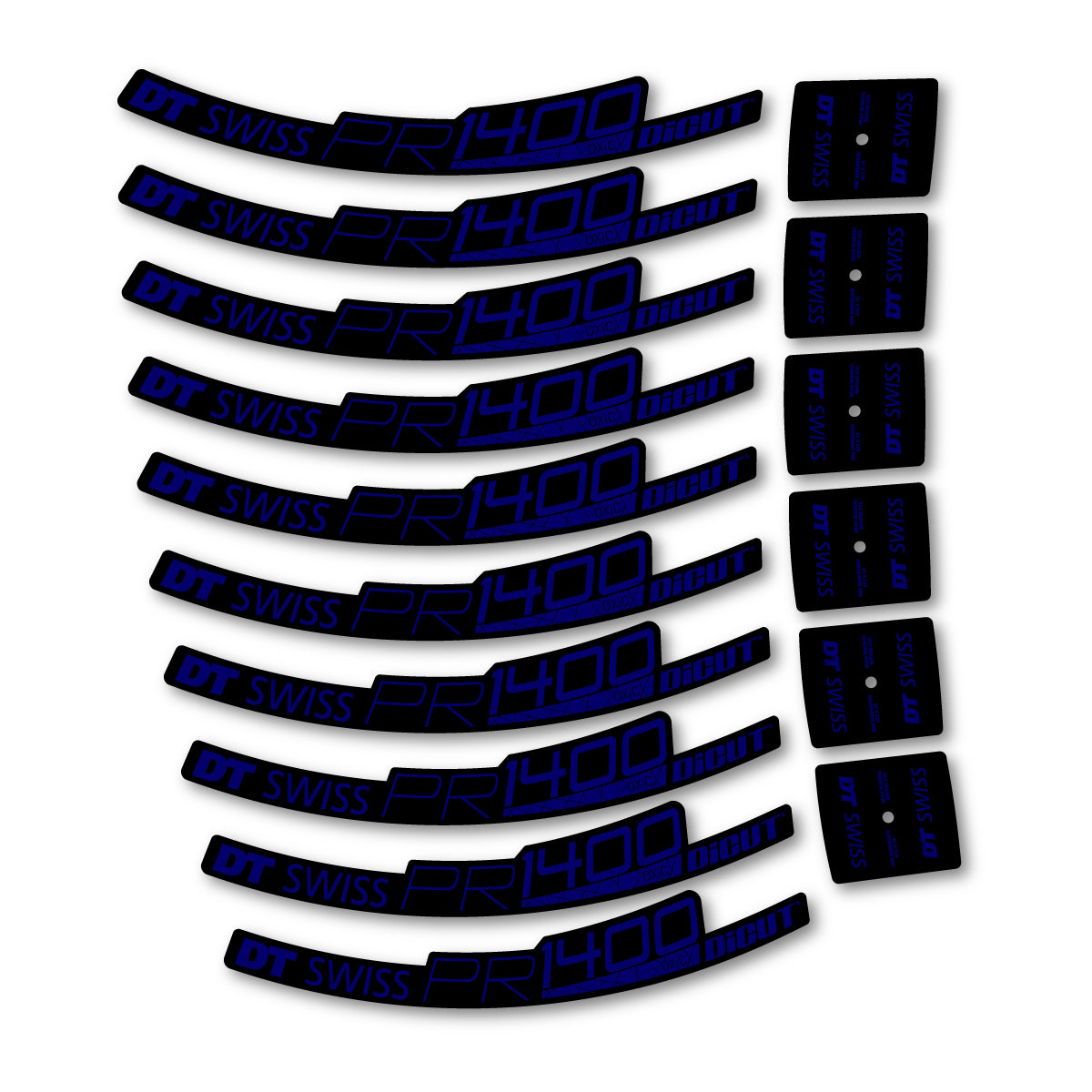 Vinyl Decals for DT Swiss PR 1400 32 2018-2026 Road Wheel 32mm - Scandinavian Blue