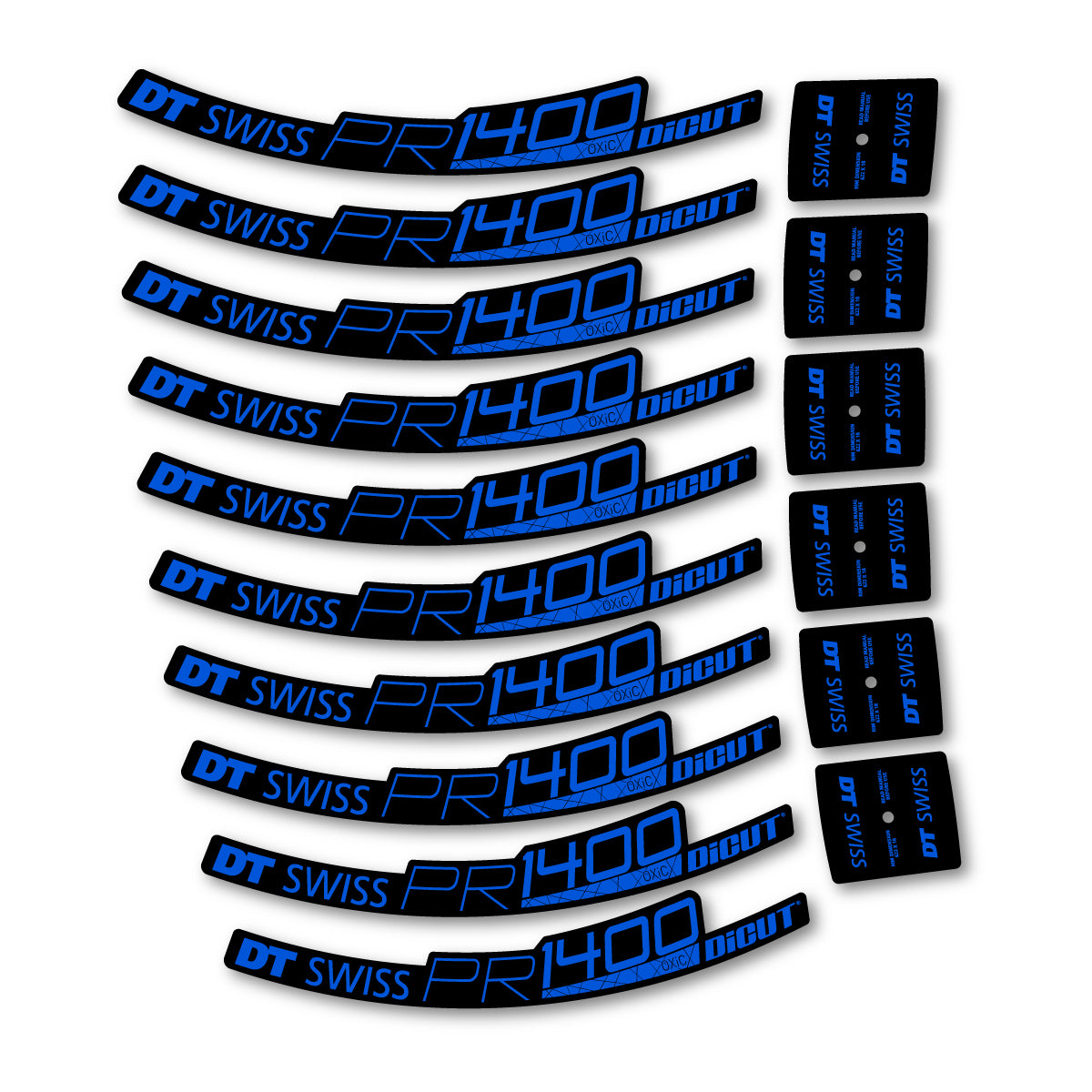 Vinyl Decals for DT Swiss PR 1400 32 2018-2026 Road Wheel 32mm - Sea Blue