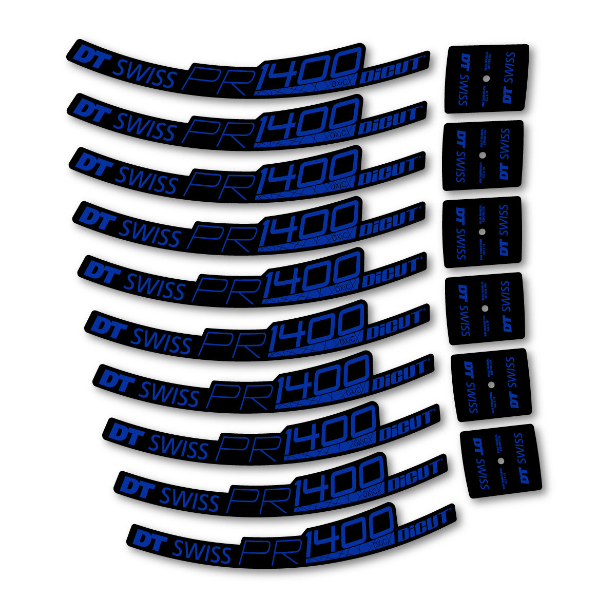 Vinyl Decals for DT Swiss PR 1400 32 2018-2026 Road Wheel 32mm - Ultramarine Blue