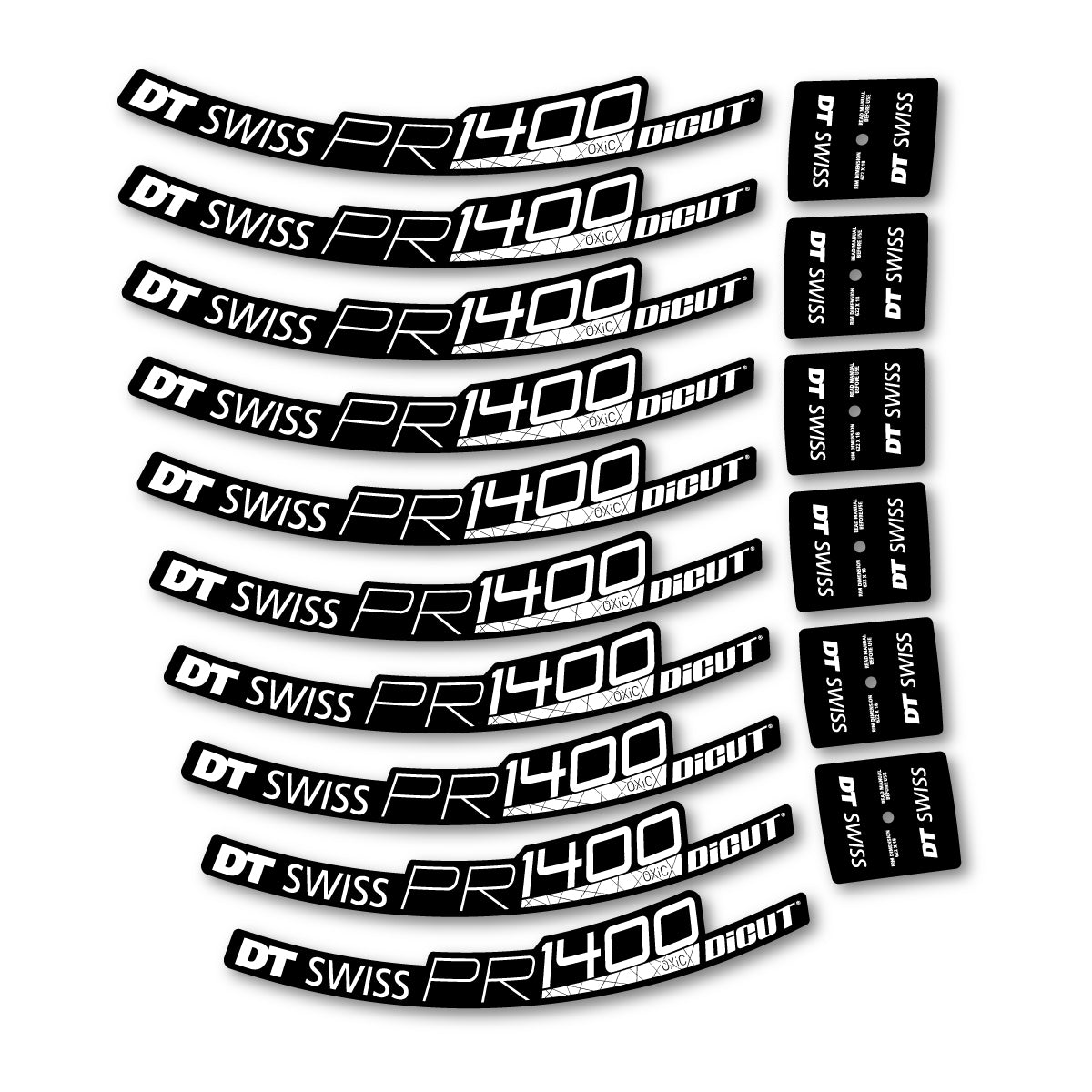 Vinyl Decals for DT Swiss PR 1400 32 2018-2026 Road Wheel 32mm - White