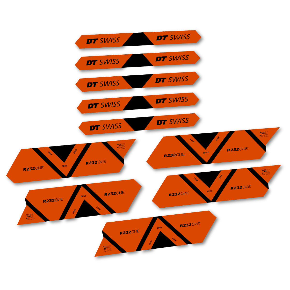 Vinyl Decals for DT Swiss R 232 One 2020-2026 Shock Absorber - Clay