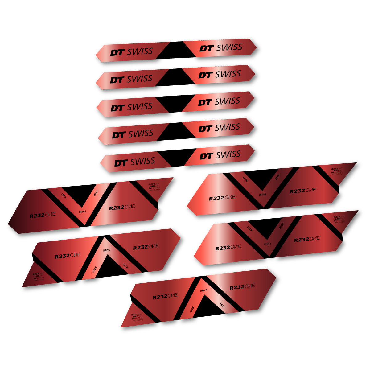 Vinyl Decals for DT Swiss R 232 One 2020-2026 Shock Absorber - Copper