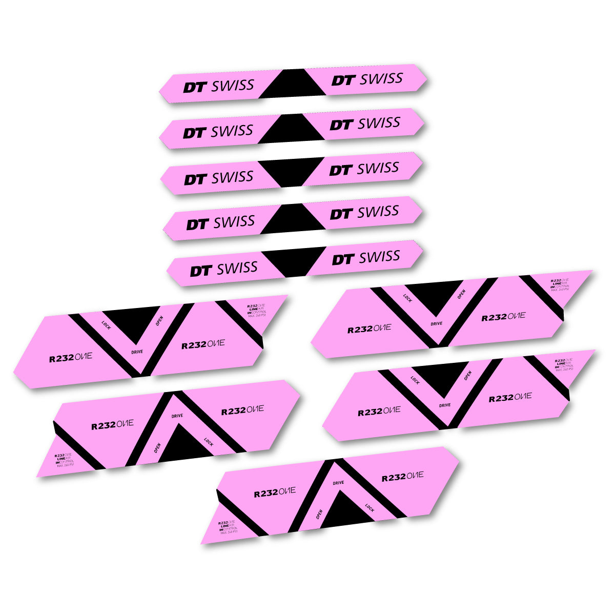 Vinyl Decals for DT Swiss R 232 One 2020-2026 Shock Absorber - Light Lilac