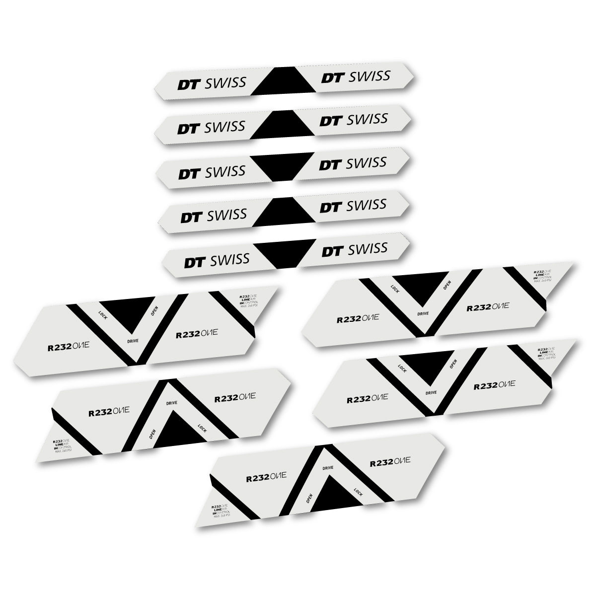 Vinyl Decals for DT Swiss R 232 One 2020-2026 Shock Absorber - Pearl Grey
