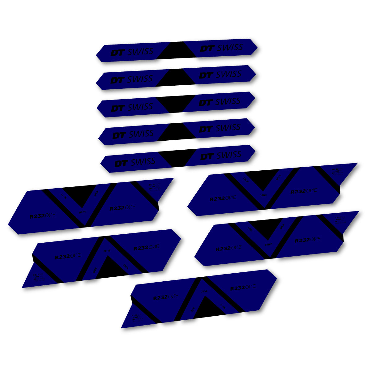 Vinyl Decals for DT Swiss R 232 One 2020-2026 Shock Absorber - Scandinavian Blue