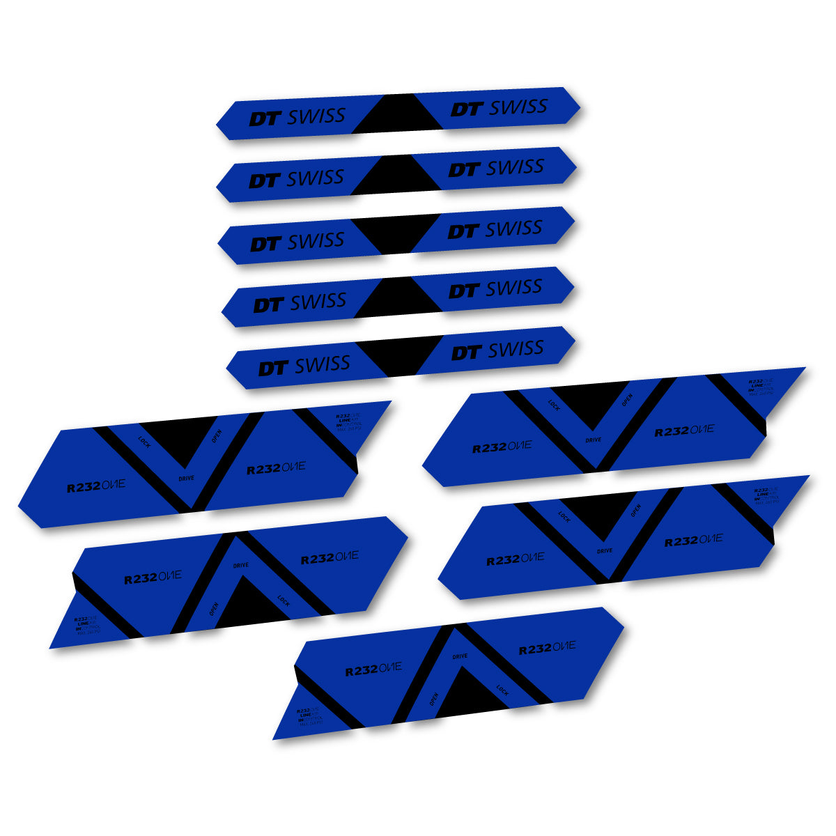 Vinyl Decals for DT Swiss R 232 One 2020-2026 Shock Absorber - Ultramarine Blue