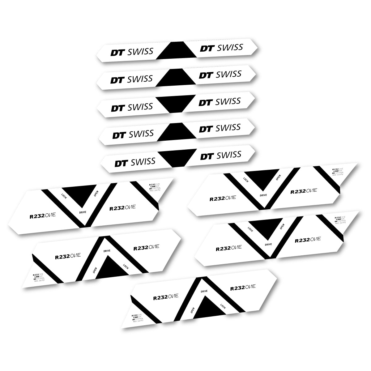Vinyl Decals for DT Swiss R 232 One 2020-2026 Shock Absorber - White