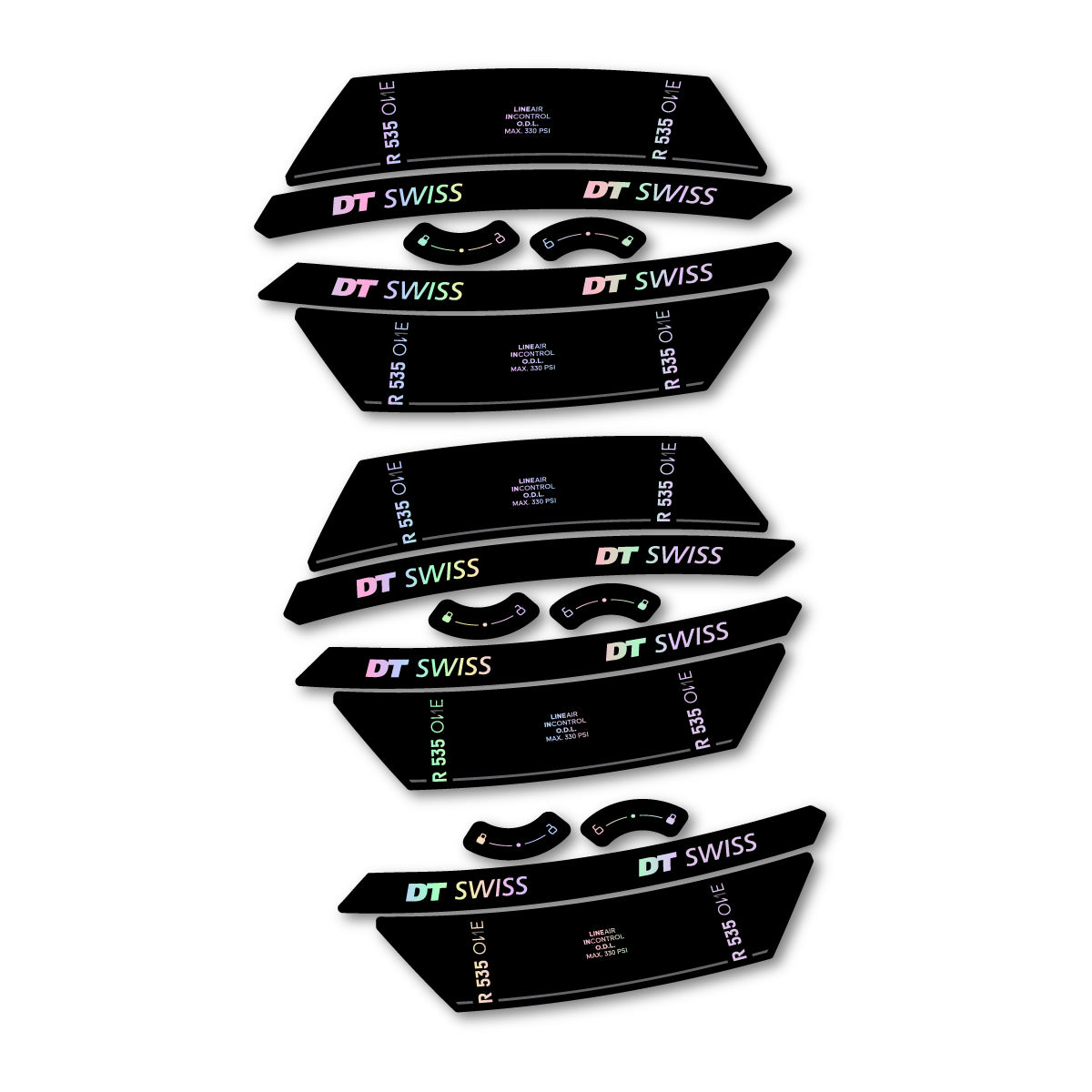 Vinyl Decals for DT Swiss R 535 One 2023-2026 Shock Absorber - Hollographic