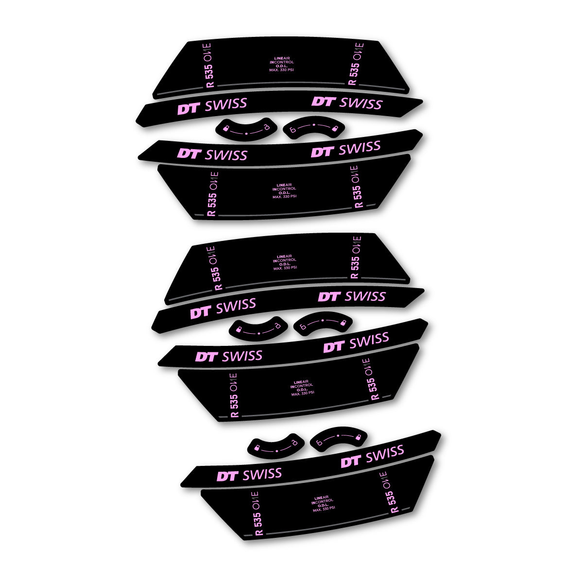 Vinyl Decals for DT Swiss R 535 One 2023-2026 Shock Absorber - Light Lilac