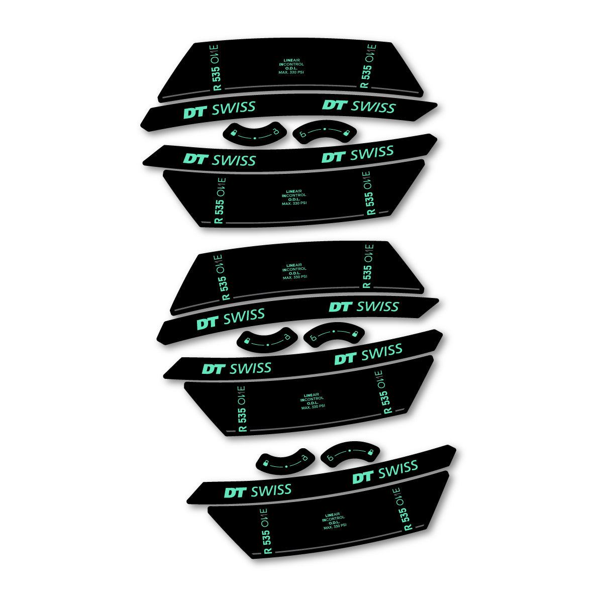 Vinyl Decals for DT Swiss R 535 One 2023-2026 Shock Absorber - Mint