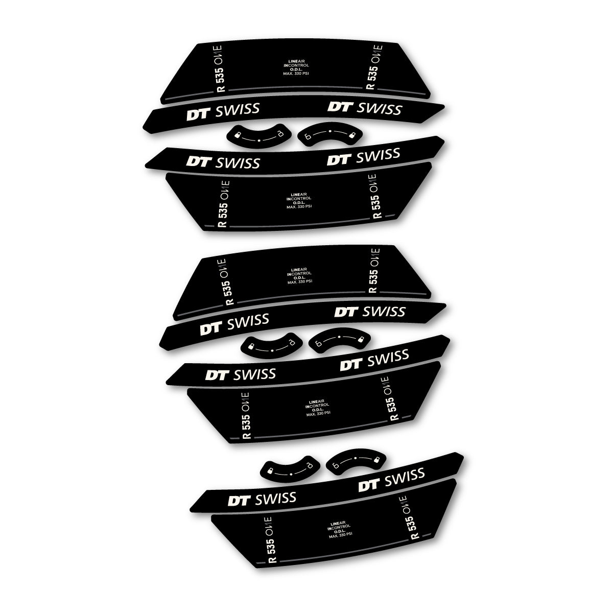 Vinyl Decals for DT Swiss R 535 One 2023-2026 Shock Absorber - Bone White