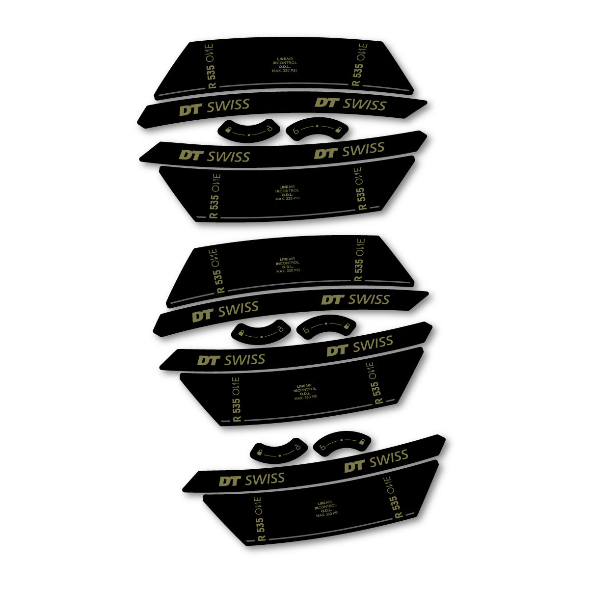 Vinyl Decals for DT Swiss R 535 One 2023-2026 Shock Absorber - Khaki