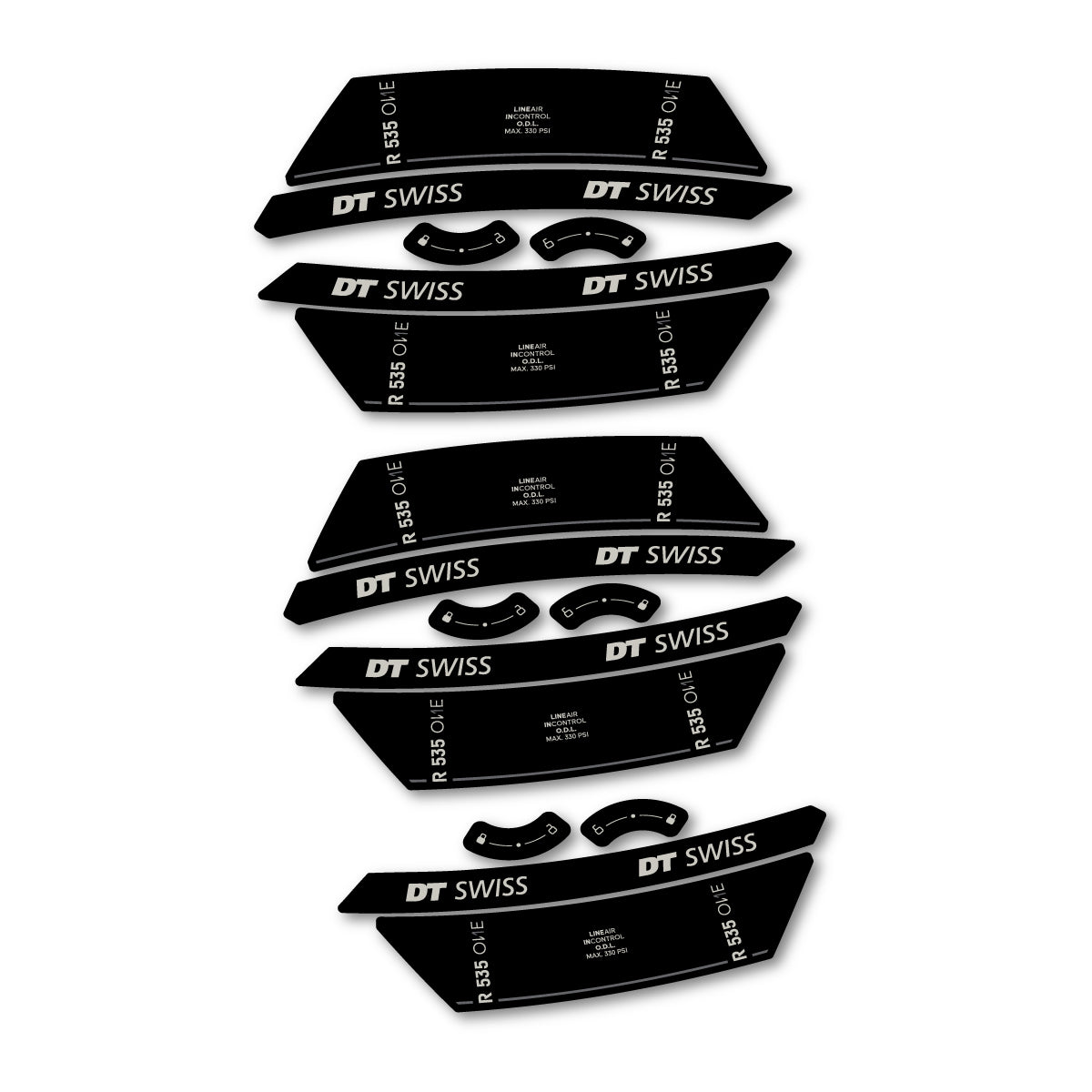 Vinyl Decals for DT Swiss R 535 One 2023-2026 Shock Absorber - Light Grey