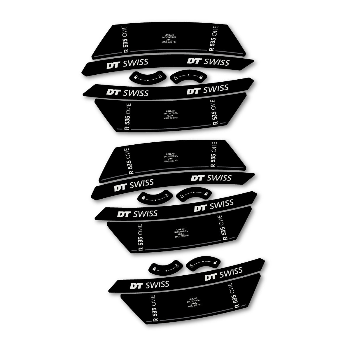 Vinyl Decals for DT Swiss R 535 One 2023-2026 Shock Absorber - Pearl Grey