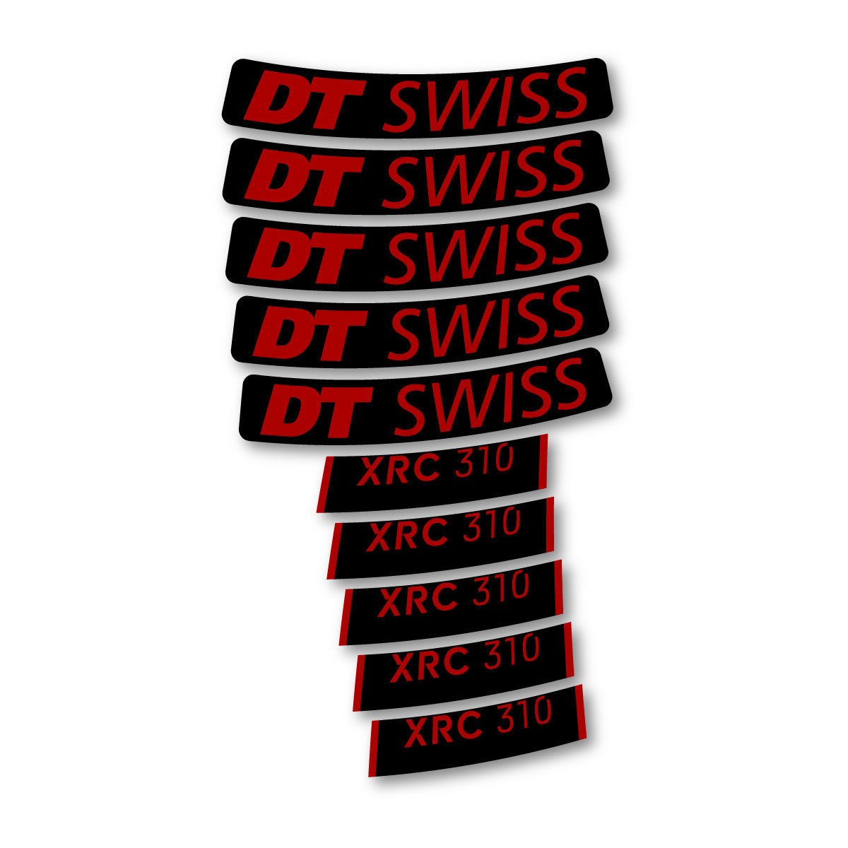 Vinyl decals for DT Swiss XRC 310 2025-2026 Rims - Dark Red