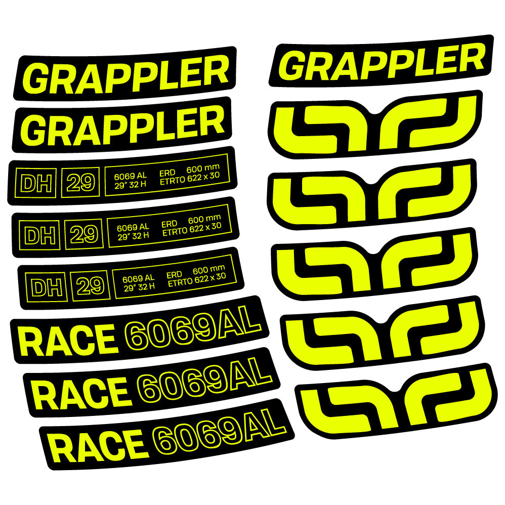 Aufkleber E-Thirteen Grappler Race Alloy Downhill, MTB-Rad 29, Fahrradaufkleber Vinyl