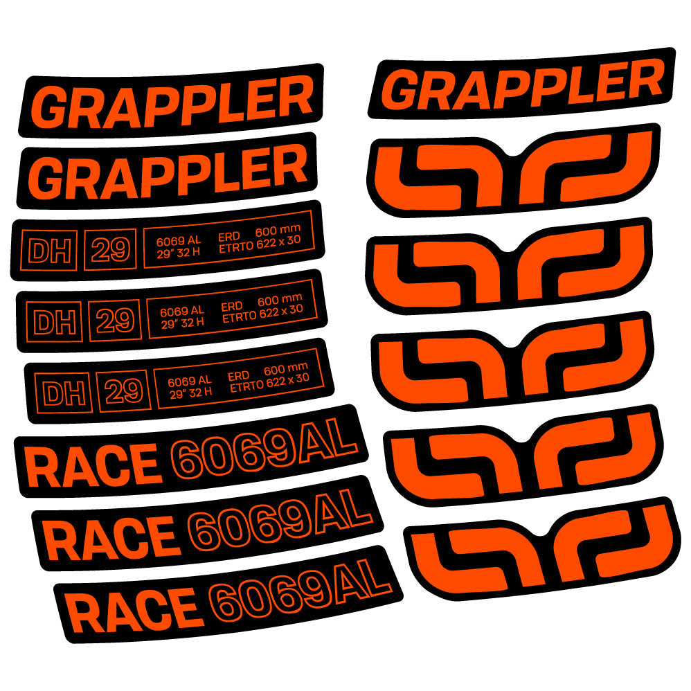 Aufkleber E-Thirteen Grappler Race Alloy Downhill, MTB-Rad 29, Fahrradaufkleber Vinyl