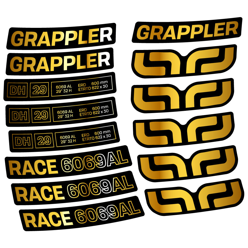 Aufkleber E-Thirteen Grappler Race Alloy Downhill, MTB-Rad 29, Fahrradaufkleber Vinyl