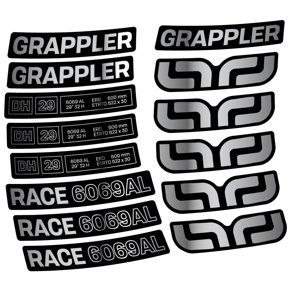 Aufkleber E-Thirteen Grappler Race Alloy Downhill, MTB-Rad 29, Fahrradaufkleber Vinyl