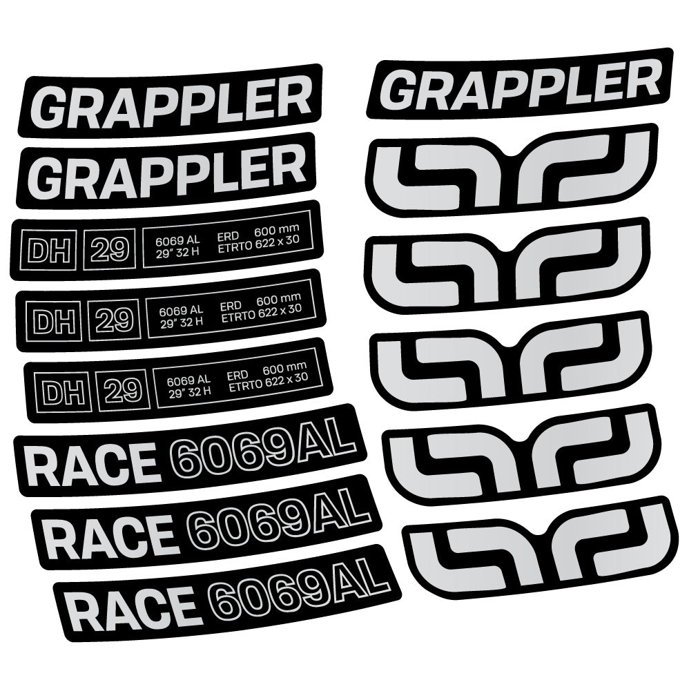 Aufkleber E-Thirteen Grappler Race Alloy Downhill, MTB-Rad 29, Fahrradaufkleber Vinyl