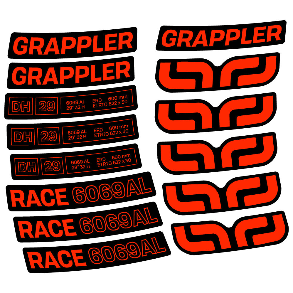 Aufkleber E-Thirteen Grappler Race Alloy Downhill, MTB-Rad 29, Fahrradaufkleber Vinyl