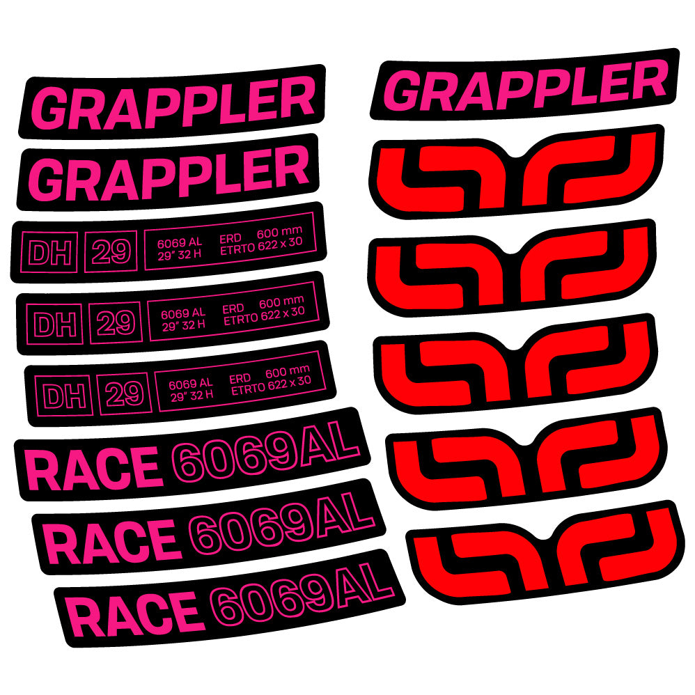 Aufkleber E-Thirteen Grappler Race Alloy Downhill, MTB-Rad 29, Fahrradaufkleber Vinyl