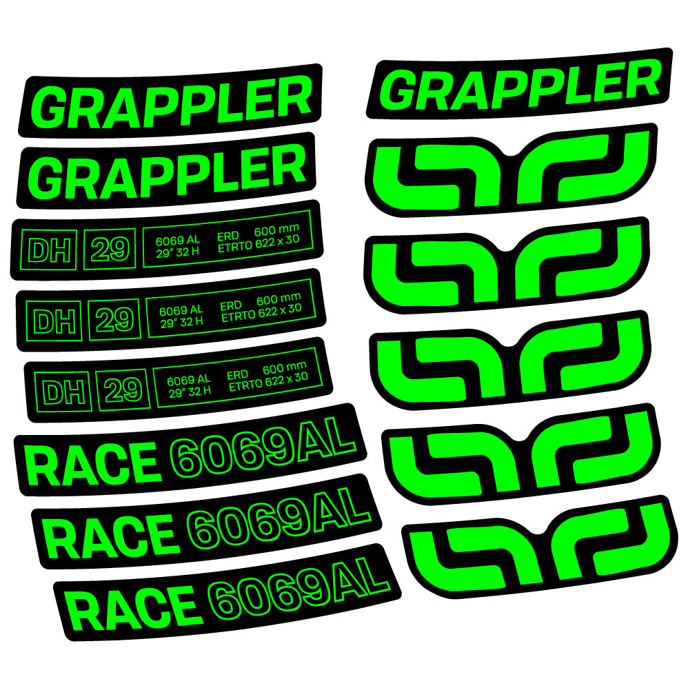 Aufkleber E-Thirteen Grappler Race Alloy Downhill, MTB-Rad 29, Fahrradaufkleber Vinyl