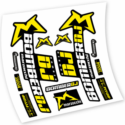 Yellow decal for Marzocchi Bomber DJ 2021 fork 29" – bike sticker vinyl