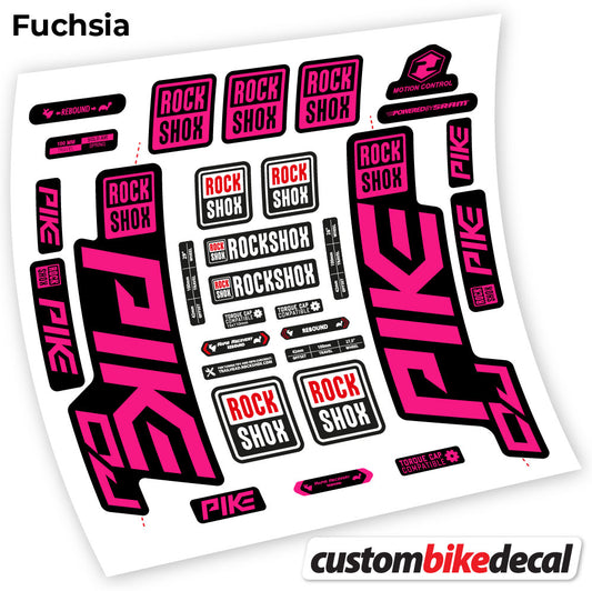 Fuchsia decal for RockShox PIKE DJ 2020 fork – bike sticker vinyl