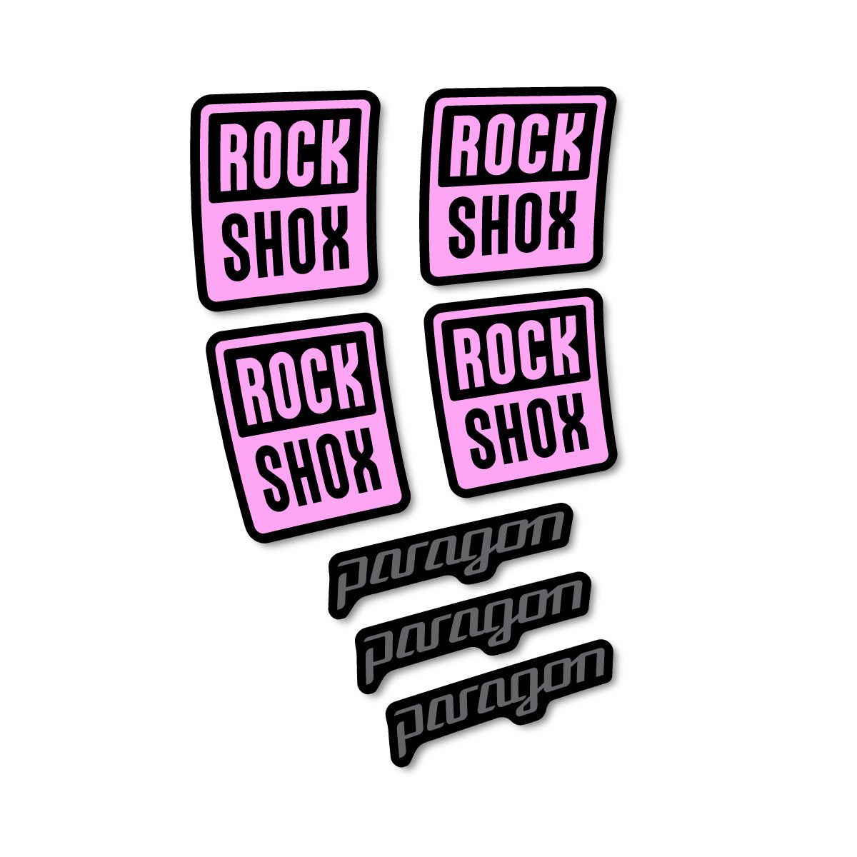 Compatible Stickers for RockShox Paragon Gold RL 2020-2025, Fork vinyl decals - Light Lilac