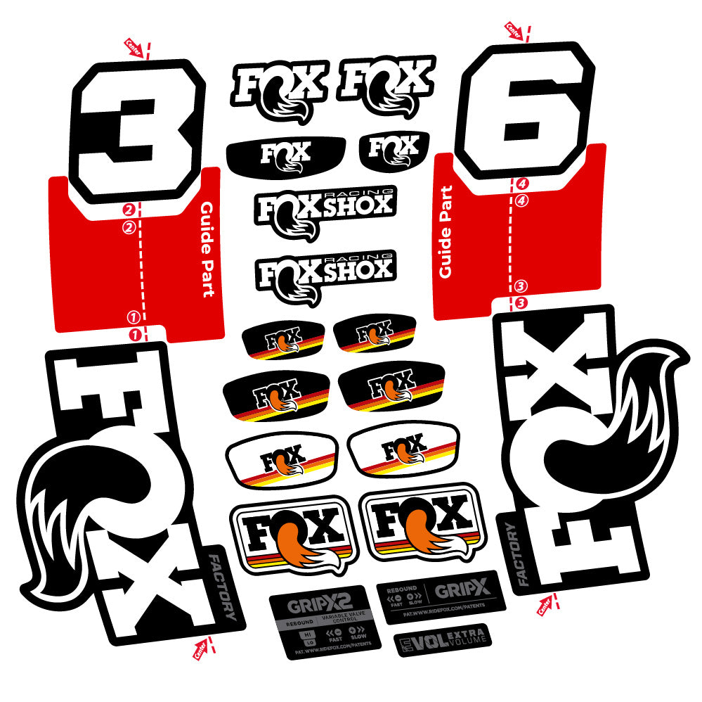 Aufkleber Fox 36 Factory, Gabel 29, Fahrradaufkleber Vinyl