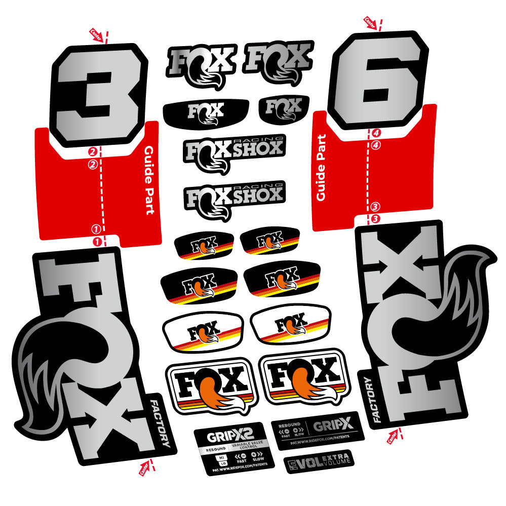 Aufkleber Fox 36 Factory, Gabel 29, Fahrradaufkleber Vinyl