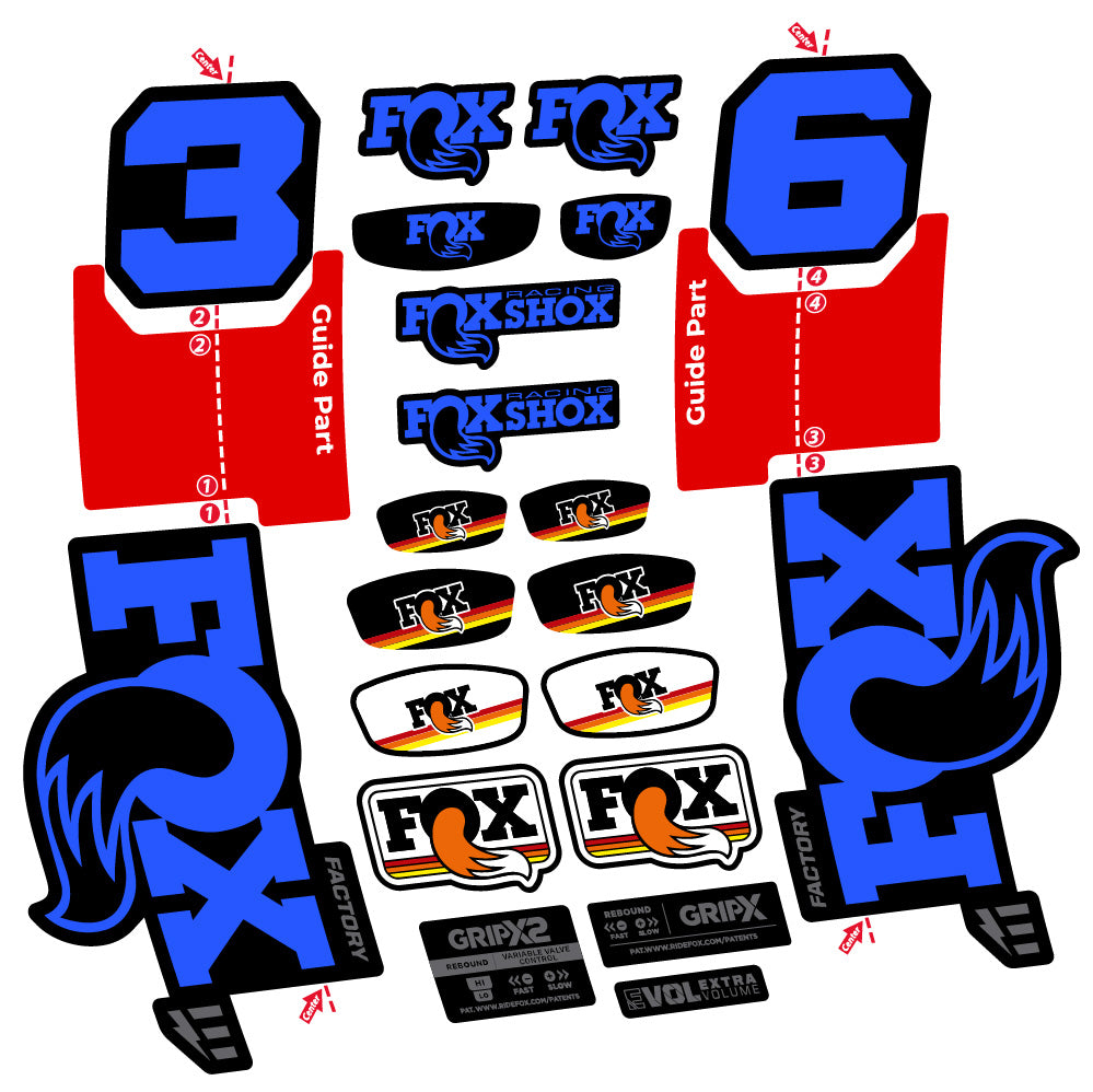 Aufkleber Fox 36 Factory E-Optimized, Gabel 29, Fahrradaufkleber Vinyl