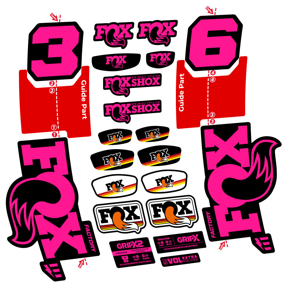 Aufkleber Fox 36 Factory E-Optimized, Gabel 29, Fahrradaufkleber Vinyl