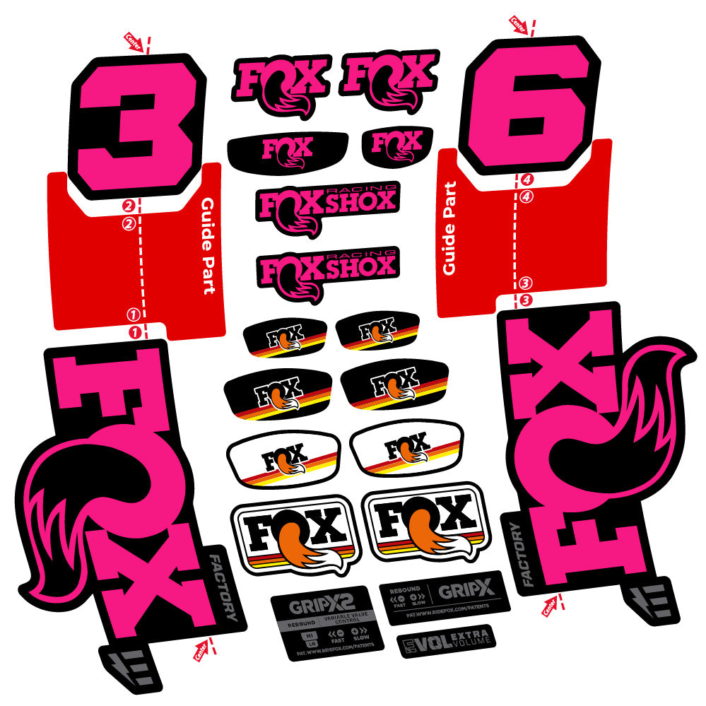 Aufkleber Fox 36 Factory E-Optimized, Gabel 29, Fahrradaufkleber Vinyl