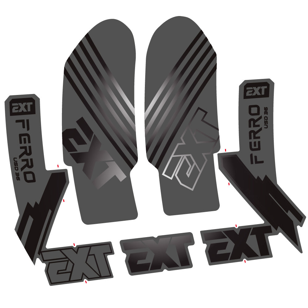 Aufkleber EXT Ferro USD 36 2024, Gabel 29, Fahrradaufkleber Vinyl