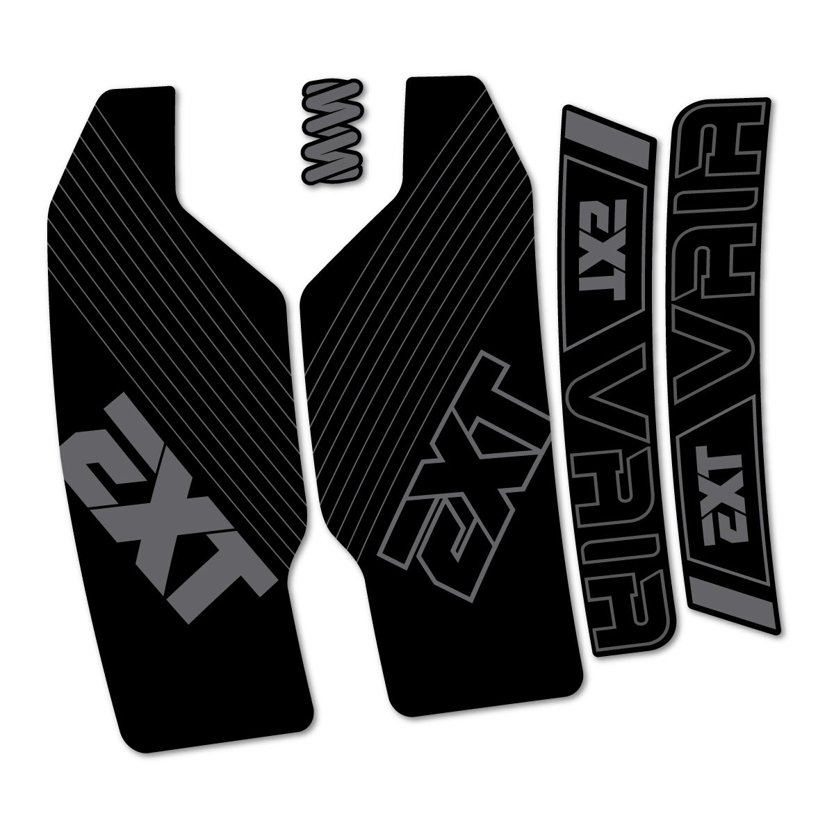 Compatible Stickers for EXT Vaia 2026, Fork vinyl decals - Medium Grey