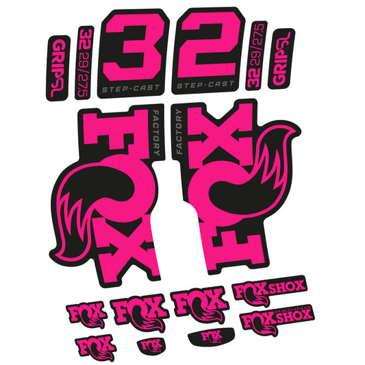 Fuchsia decal for Fox 32 Factory SC 2025 fork 29" – bike sticker vinyl
