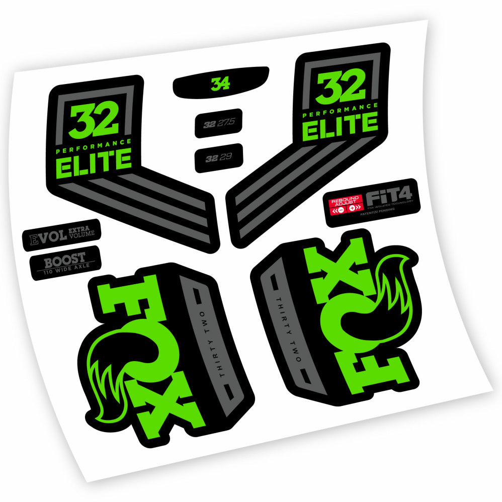 Decal Fox 32 Performance Elite 2016, Fork 29, bike sticker vinyl