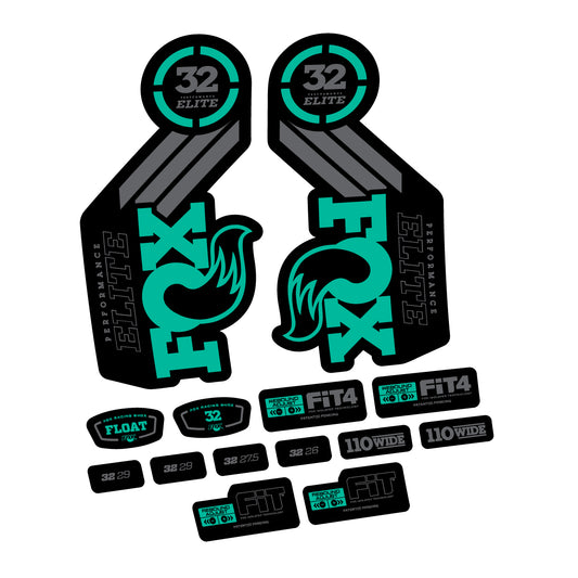 Green Turquoise decal for Fox 32 Elite 2016-2017 fork – bike sticker vinyl