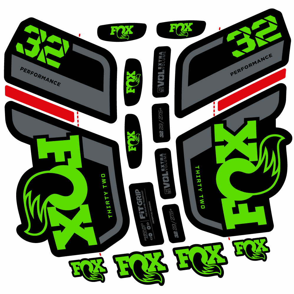 Decal Fox 32 Performance 2022, Fork 29, bike sticker vinyl